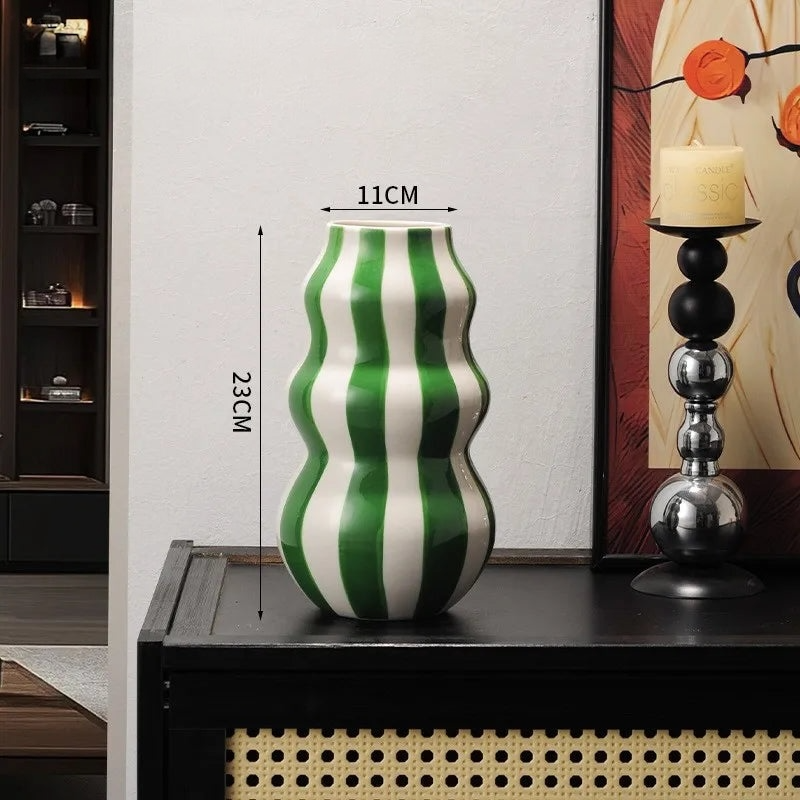 Ripple Stripped Form Vase