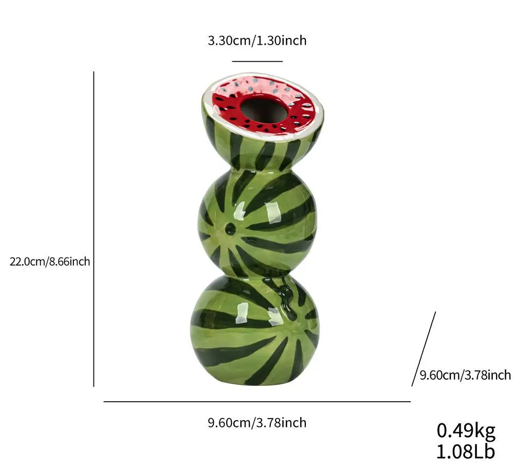 Stacked Fruit Statement Vase