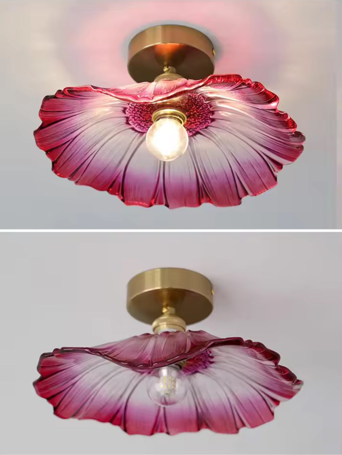 Ethereal Bloom Glass Ceiling Light