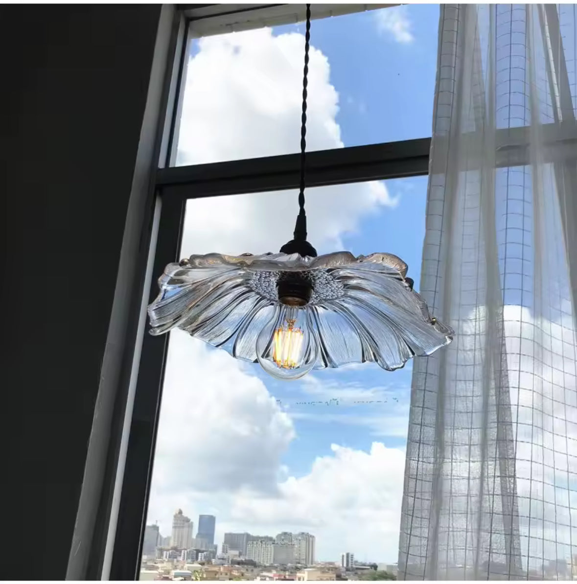 Ethereal Bloom Glass Ceiling Light