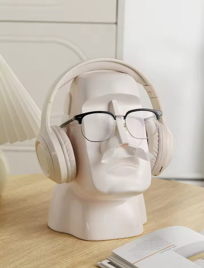 “The Moody Head" Statement Tissue Holder