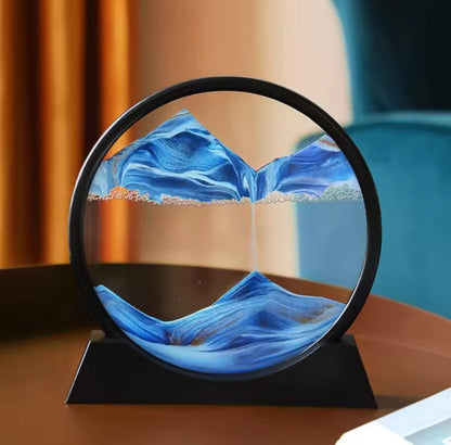 Black 3D Flowing Sand Sculpture