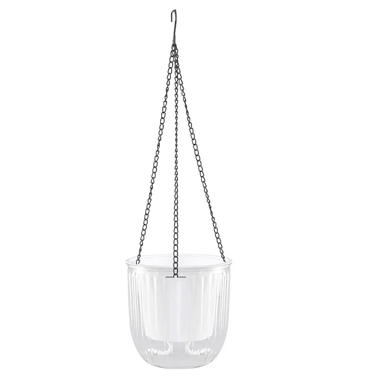 Self-Watering Hanging Glass-Look Planter