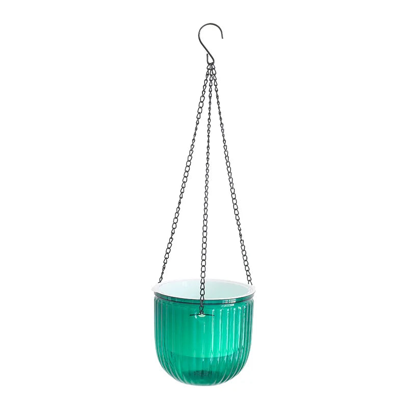 Self-Watering Hanging Glass-Look Planter