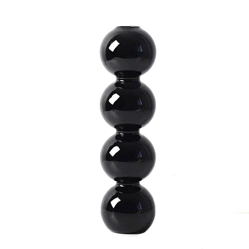 Stacked Bubble Glass Vas