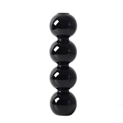 Stacked Bubble Glass Vas