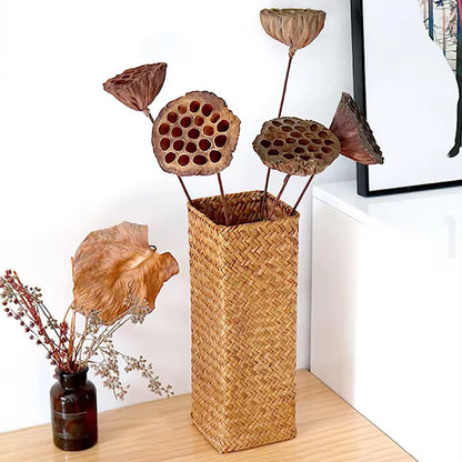 Natural Wicker Vase for Dried Flowers & Floral Arrangements