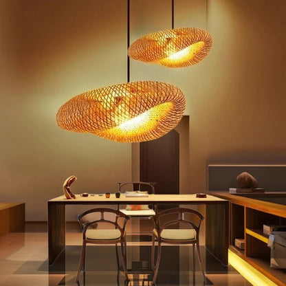 Solara™ Handwoven Bamboo Pendant Light