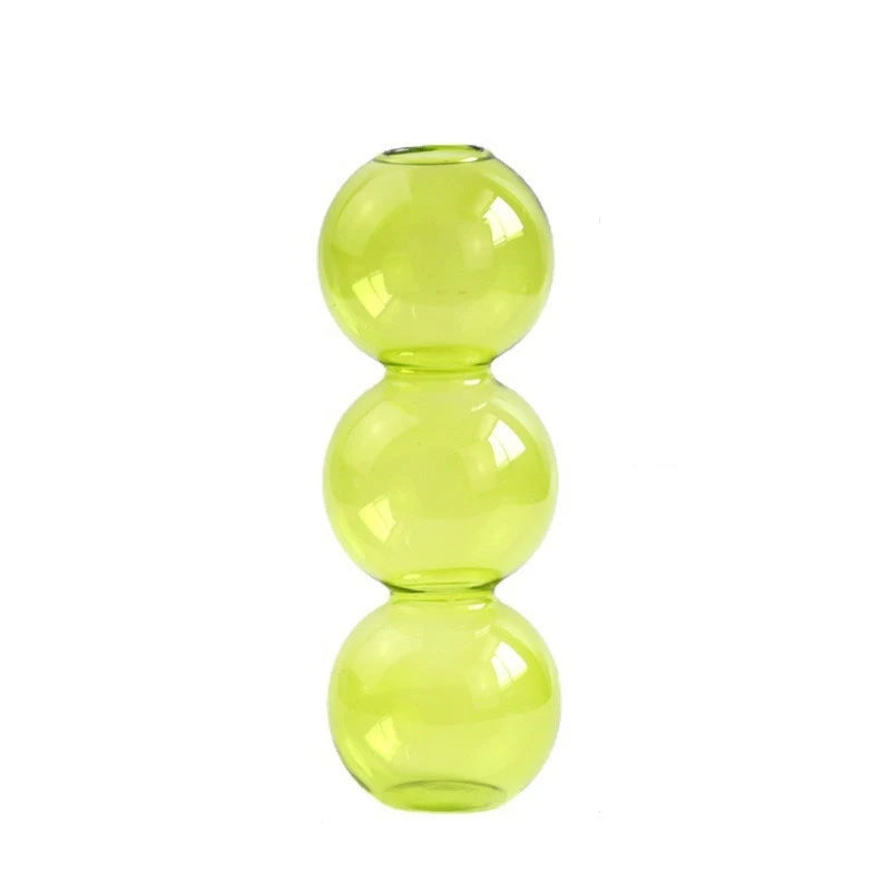 Stacked Bubble Glass Vas