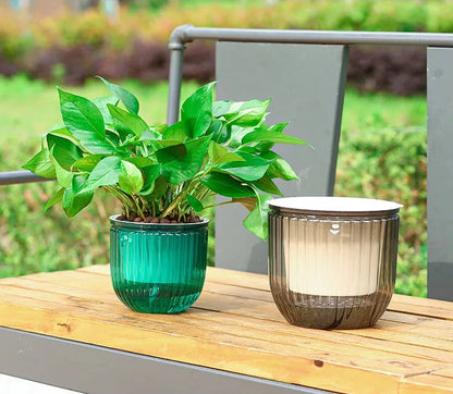 Self-Watering Hanging Glass-Look Planter