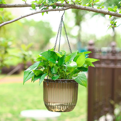Self-Watering Hanging Glass-Look Planter