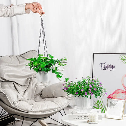 Self-Watering Hanging Glass-Look Planter