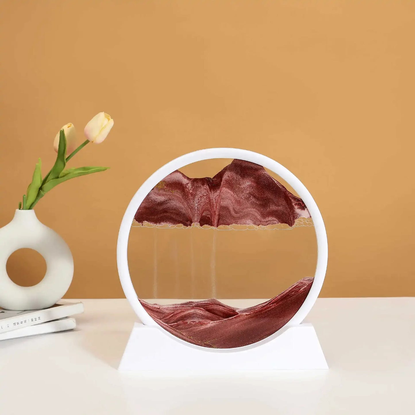 White 3D Flowing Sand Sculpture