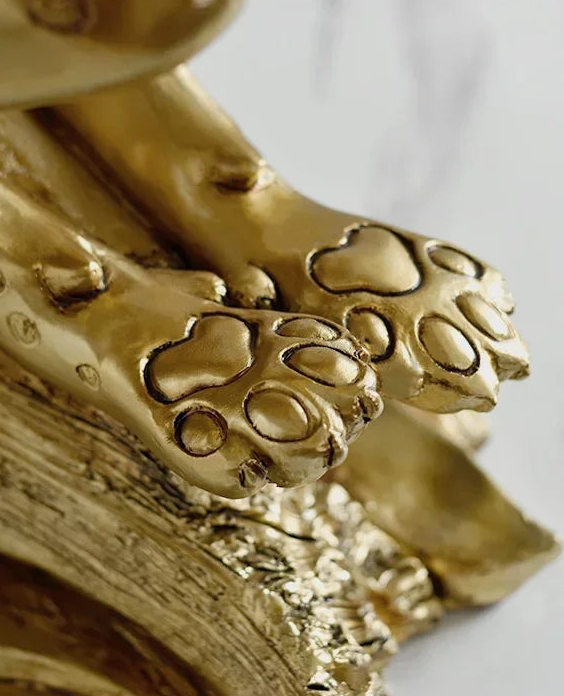 Golden Leopard Statement Sculpture