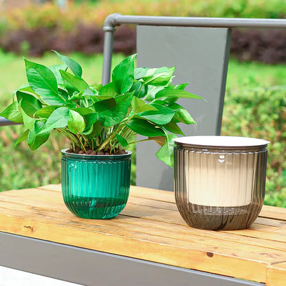 Self-Watering Hanging Glass-Look Planter