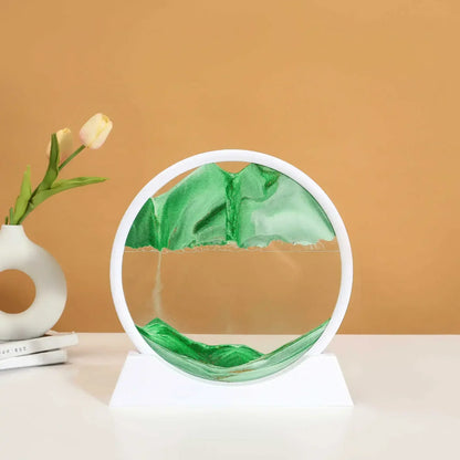 White 3D Flowing Sand Sculpture