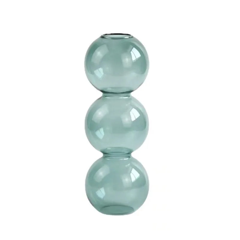 Stacked Bubble Glass Vas