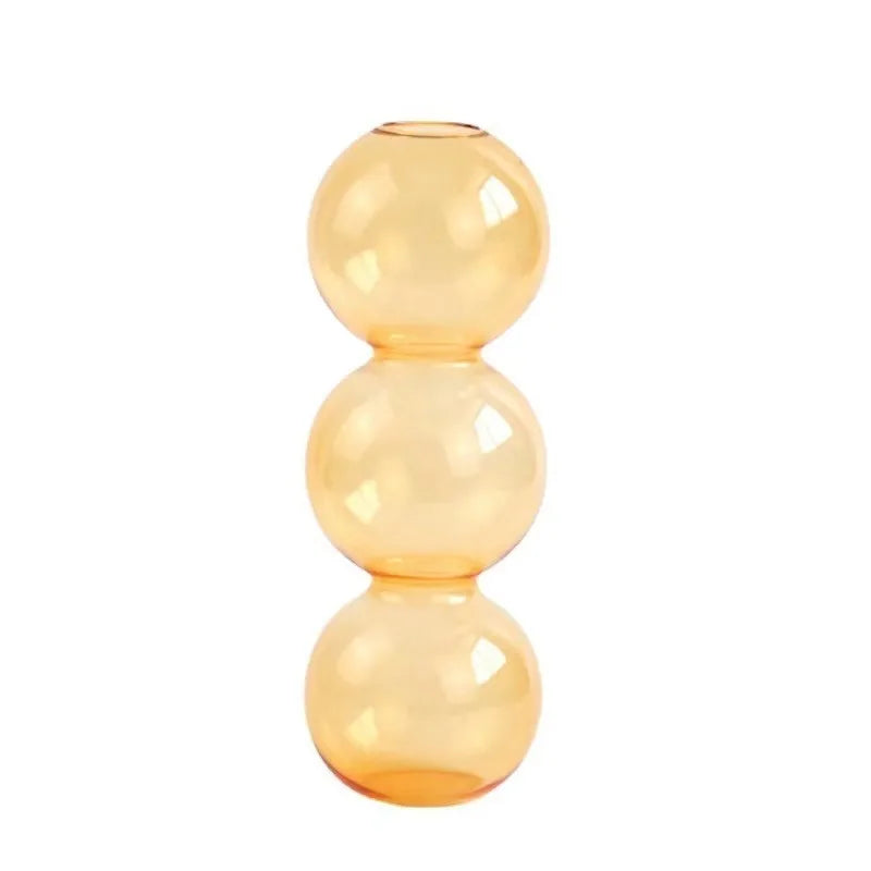 Stacked Bubble Glass Vas