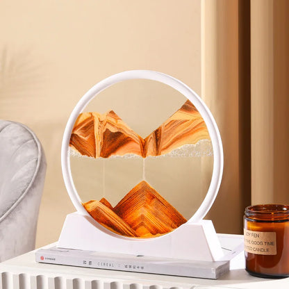 White 3D Flowing Sand Sculpture