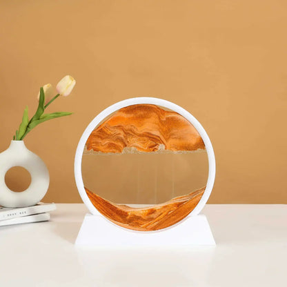 White 3D Flowing Sand Sculpture