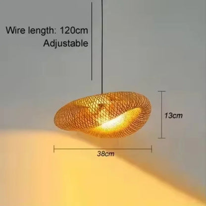 Solara™ Handwoven Bamboo Pendant Light