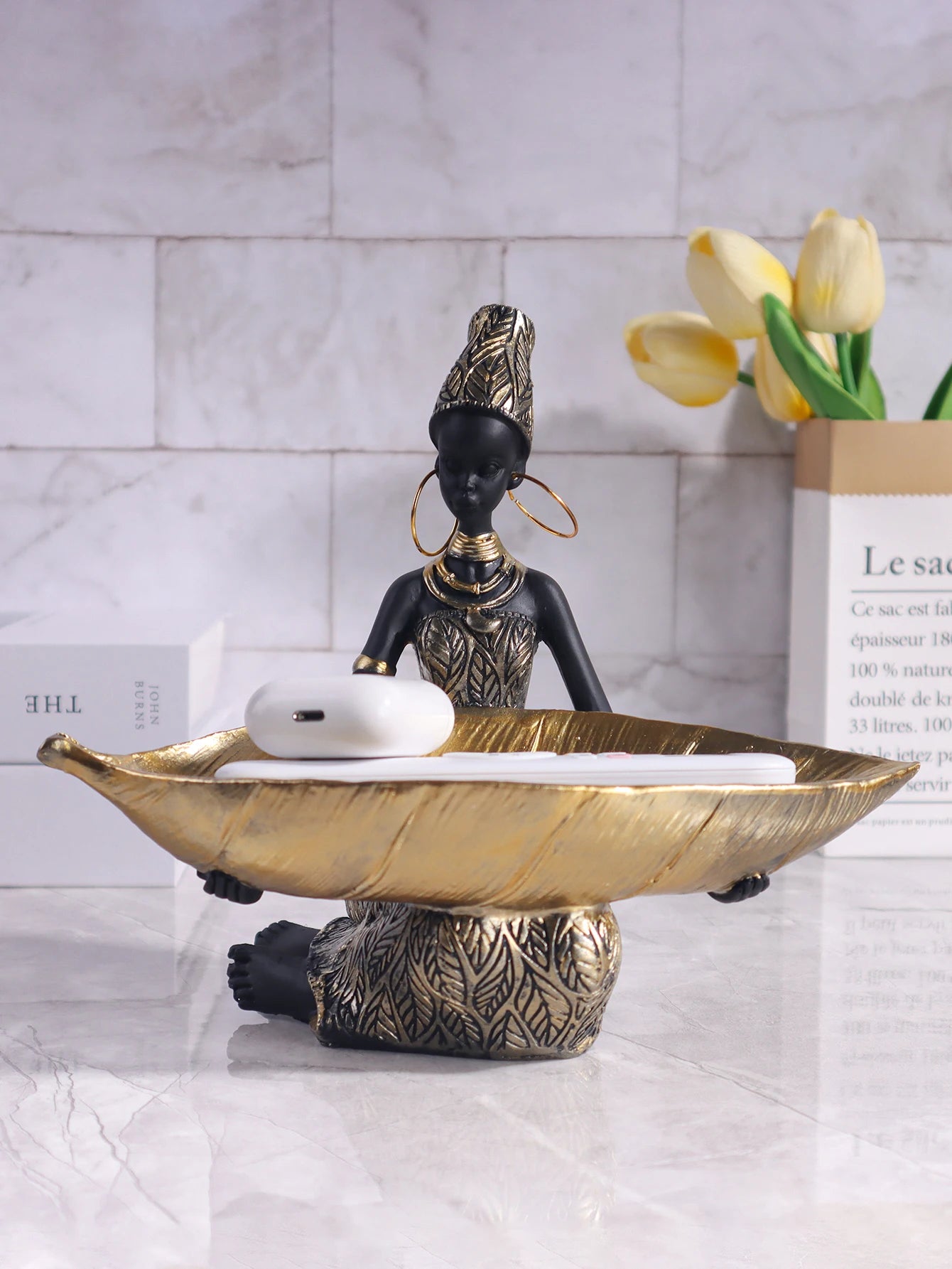 Golden Muse Statement Bowl & Sculpture