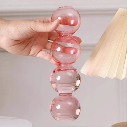 Stacked Bubble Glass Vas