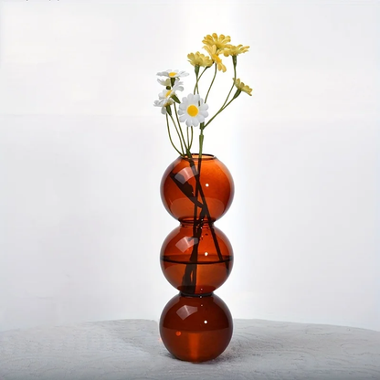 Stacked Bubble Glass Vas