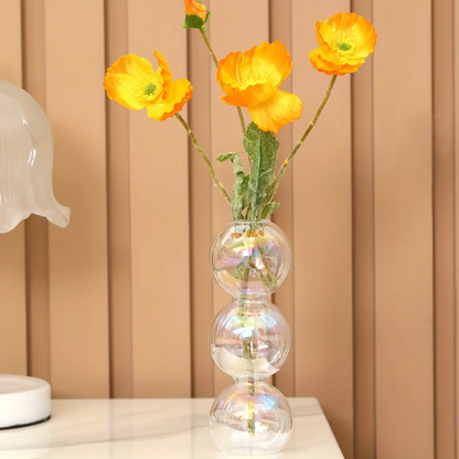 Stacked Bubble Glass Vas