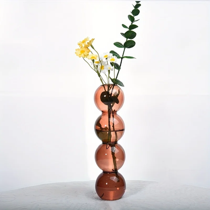 Stacked Bubble Glass Vas